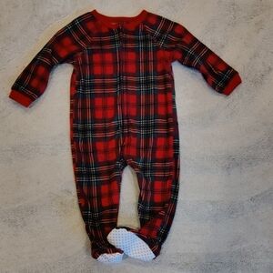 NTW Christmas Plaid Footie Pajamas